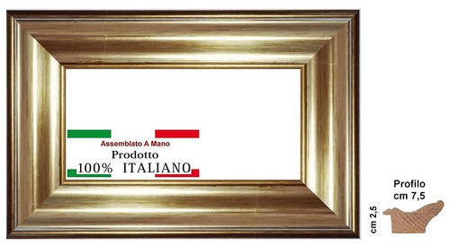 Cornice legno argento e - in,