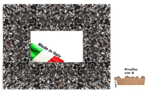 Cornice argento piombo - argento,
