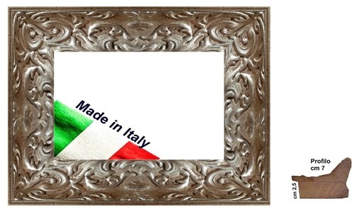 Cornice argento invecchiato