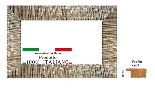 Cornice legno argento - in,